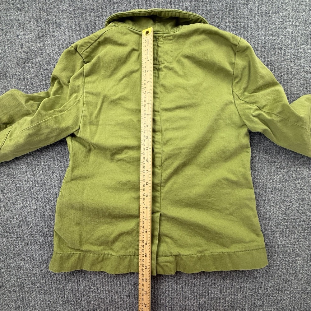 Cartonnier Anthropologie Green Blazer Jacket Womens 8 Cotton Stretch Casual - Picture 8 of 11